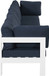 Nizuc - Outdoor Patio 5 Seat Modular Sofa With White Frame