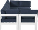 Nizuc - Outdoor Patio 6 Piece Modular Sectional With White Frame