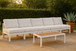 Nizuc - Outdoor Patio 5 Seat Modular Armless Sofa With White Frame