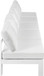 Nizuc - Outdoor Patio 5 Seat Modular Armless Sofa With White Frame