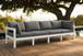 Nizuc - Outdoor Patio 4 Seat Modular Sofa With White Frame