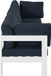 Nizuc - Outdoor Patio 4 Seat Modular Sofa With White Frame