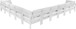 Nizuc - Outdoor Patio 10 Piece Modular Sectional With White Frame