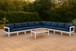 Nizuc - Outdoor Patio 10 Piece Modular Sectional With White Frame