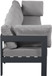 Nizuc - Outdoor Patio 5 Seat Modular Sofa With Gray Frame