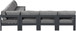 Nizuc - Outdoor Patio 7 Piece Modular Sectional With Gray Frame