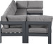 Nizuc - Outdoor Patio 7 Piece Modular Sectional With Gray Frame