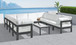 Nizuc - Outdoor Patio 10 Piece Modular Sectional With Gray Frame