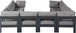 Nizuc - Outdoor Patio 10 Piece Modular Sectional With Gray Frame