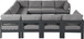 Nizuc - Outdoor Patio 10 Piece Modular Sectional With Gray Frame