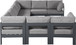 Nizuc - Outdoor Patio 9 Piece Modular Sectional With Gray Frame