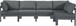 Nizuc - Outdoor Patio 5 Piece Modular Sectional With Gray Frame
