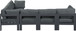 Nizuc - Outdoor Patio 6 Piece Modular Sectional With Gray Frame