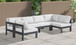 Nizuc - Outdoor Patio 6 Piece Modular Sectional With Gray Frame