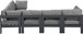 Nizuc - Outdoor Patio 6 Piece Modular Sectional With Gray Frame