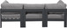 Nizuc - Outdoor Patio 3 Seat Modular Sofa With Gray Frame