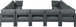 Nizuc - Outdoor Patio 11 Piece Modular Sectional With Gray Frame