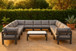 Nizuc - Outdoor Patio 13 Piece Modular Sectional With Gray Frame