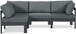 Nizuc - Outdoor Patio 4 Piece Modular Sectional With Gray Frame