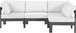 Nizuc - Outdoor Patio 4 Piece Modular Sectional With Gray Frame