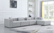 Cube - Linen 5 Piece Modular Sectional With Chaise