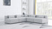 Cube - Linen 5 Piece Modular Corner Armless Sectional