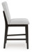 Neymorton - Dark Grayish Brown - Upholstered Barstool (Set of 2)