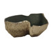 13" Metal Trunk Bowl With Color Inside - Gold / Green