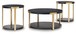 Shylore - Black / Brass Finish - Occasional Table Set (Set of 3)