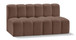 Arc - Faux Leather 2 Seats Modular Sofa