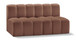 Arc - Faux Leather 2 Seats Modular Sofa