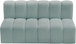 Arc - Faux Leather 2 Seats Modular Sofa
