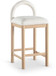 Conrad - Linen Counter Stool With Natural Legs
