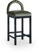 Conrad - Velvet Counter Stool With Black Legs