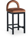 Conrad - Velvet Counter Stool With Black Legs