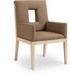 Gwendolyn - Faux Leather Dining Arm Chair With Natural Frame