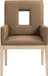 Gwendolyn - Faux Leather Dining Arm Chair With Natural Frame