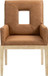 Gwendolyn - Faux Leather Dining Arm Chair With Natural Frame