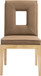 Gwendolyn - Faux Leather Dining Side Chair With Natural Frame (Set of 2)