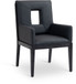 Gwendolyn - Faux Leather Dining Arm Chair With Black Frame
