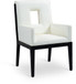 Gwendolyn - Faux Leather Dining Arm Chair With Black Frame