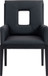 Gwendolyn - Faux Leather Dining Arm Chair With Black Frame