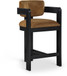 Sacha - Velvet Stool With Black Base