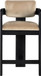 Sacha - Velvet Stool With Black Base