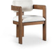 Sacha - Linen Dining Chair With Brown Base (Set of 2)