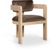 Sacha - Velvet Dining Chair With Natural Base (Set of 2)