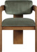 Sacha - Velvet Dining Chair With Brown Base (Set of 2)