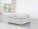 Indulge - Linen Ottoman - White