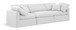 Indulge - Linen 3 Piece Modular Sofa - White