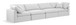 Indulge - Linen 4 Seat Modular Sofa - White
